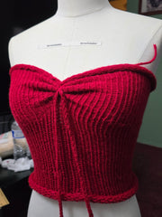 Haut tube court vintage en tricot