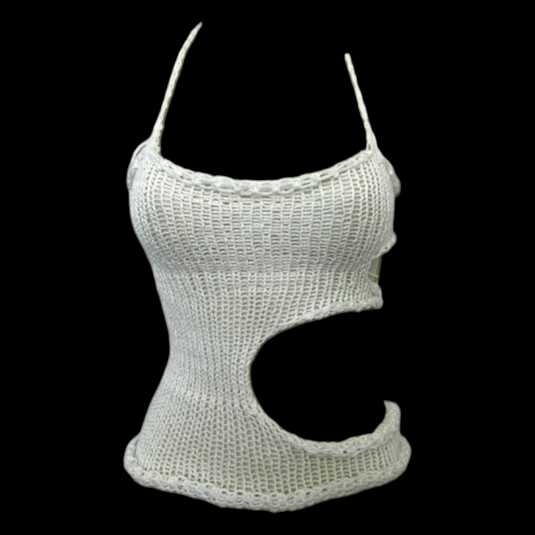Haut en tricot à découpes profondes