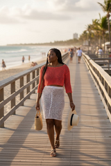 Flare crochet handmade mini skirt 40 hours of artisan craftsmanship New York.