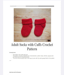 Baby Socks with Cuffs Crochet Pattern