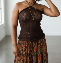 Haut en tricot simple à licou