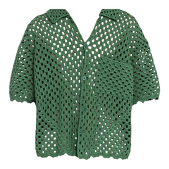 Unisex men and women shirt Hand-crocheted— 100% cotton, 40 hours of artisan craftsmanship made in New York.