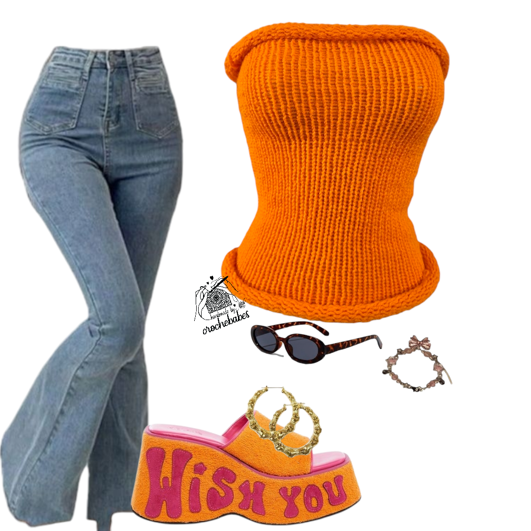 Haut en tricot tubulaire