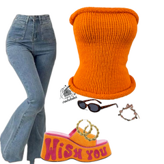 Haut en tricot tubulaire