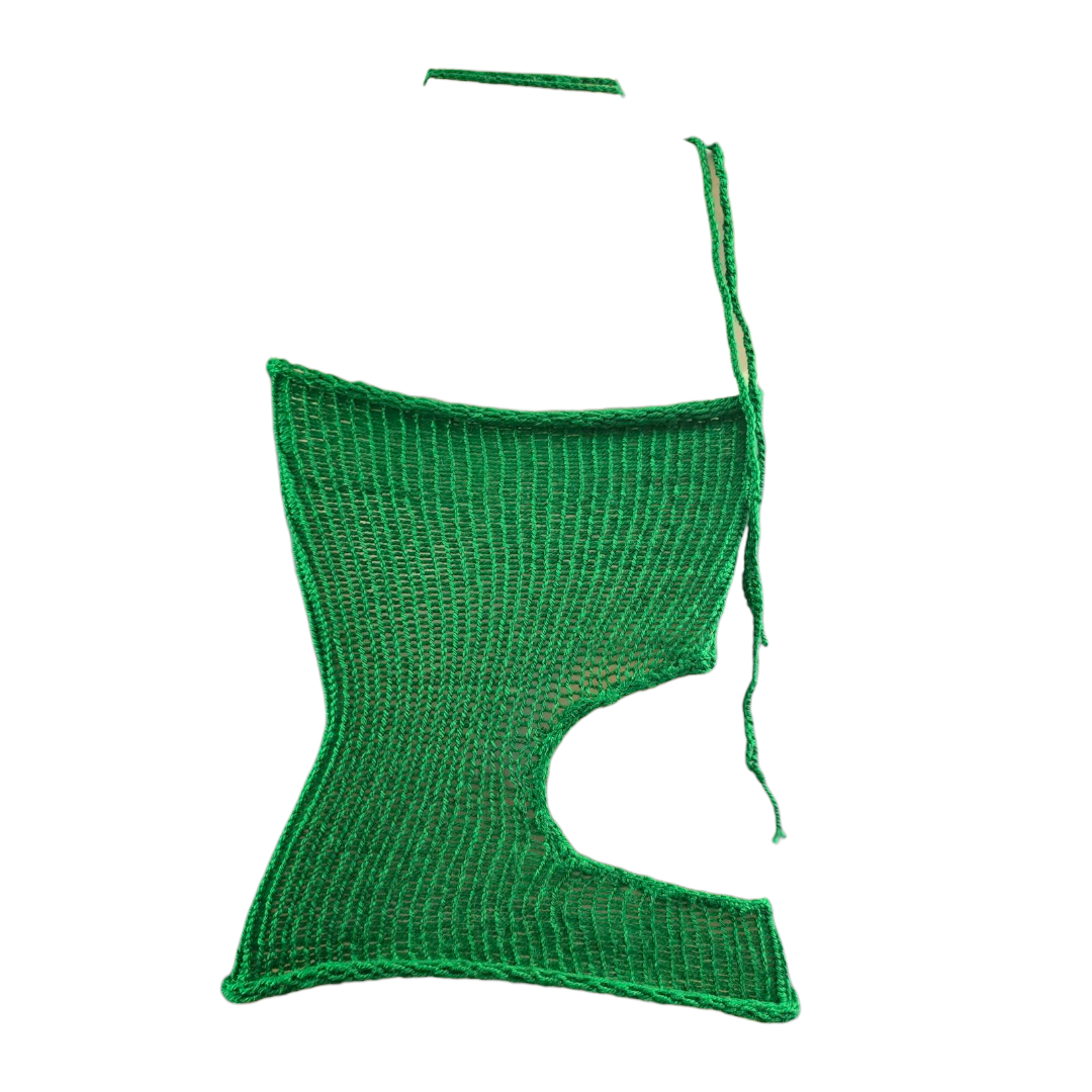 Haut d'été en tricot découpé