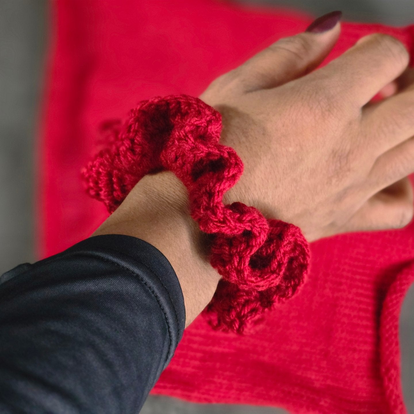 Crochet Scrunchie Tie Ponytail Holders Aesthetic Scrunchie. -