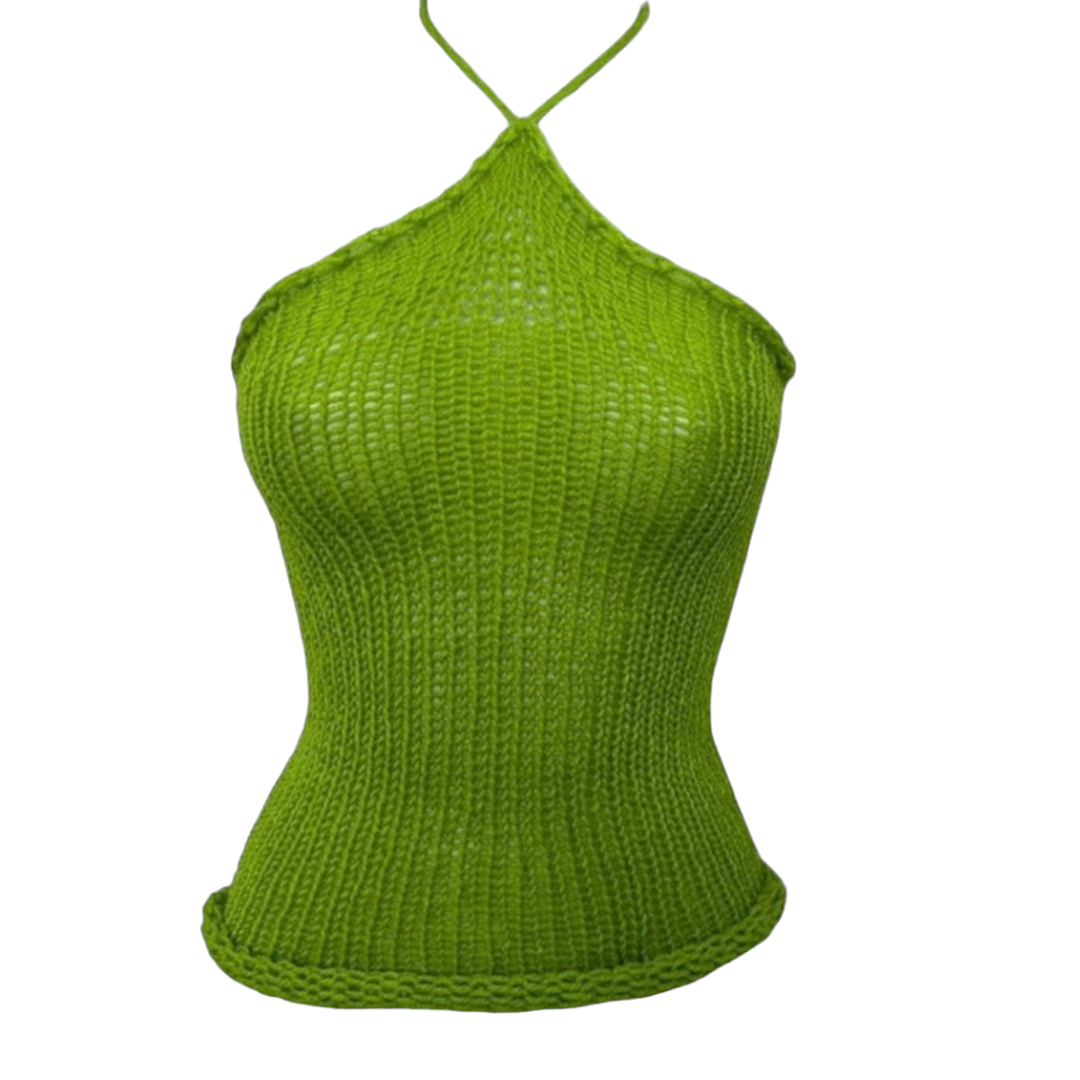 Haut en tricot simple à licou