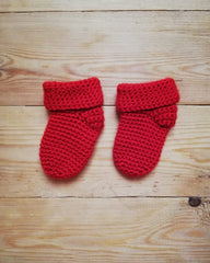 Baby Socks with Cuffs Crochet Pattern