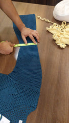 Hand-crochet mesh loses cardigan 100% cotton, 70 hours of artisan craftsmanship New York.