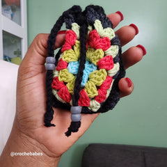 Joli étui à Airpods multicolore au crochet 
