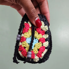 Joli étui à Airpods multicolore au crochet 