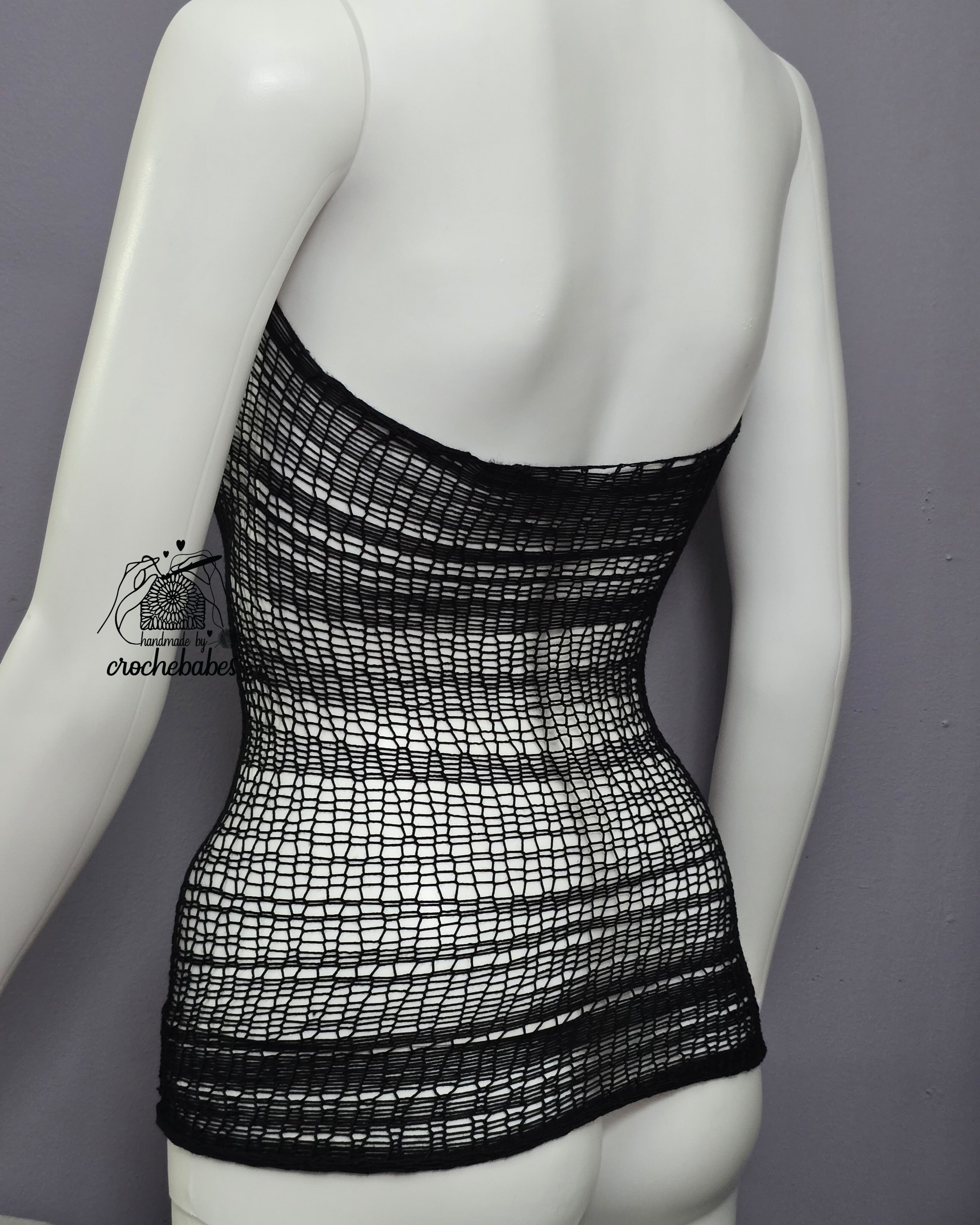Stretchy see through lace knitt top. full long  Knitt-tops sheer knitt top