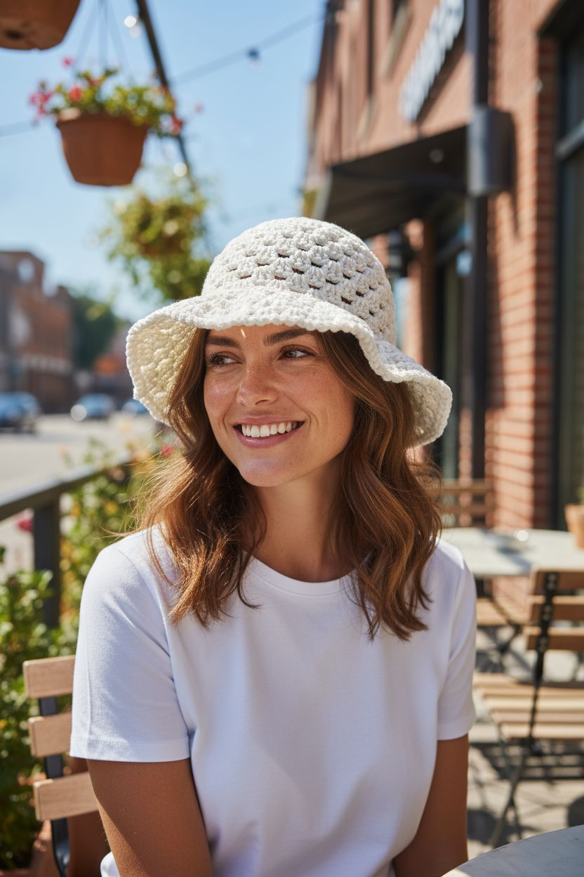 Granny crochet bucket hats