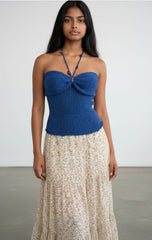 TORI KNIT TOP WITH GLASS  BEADS