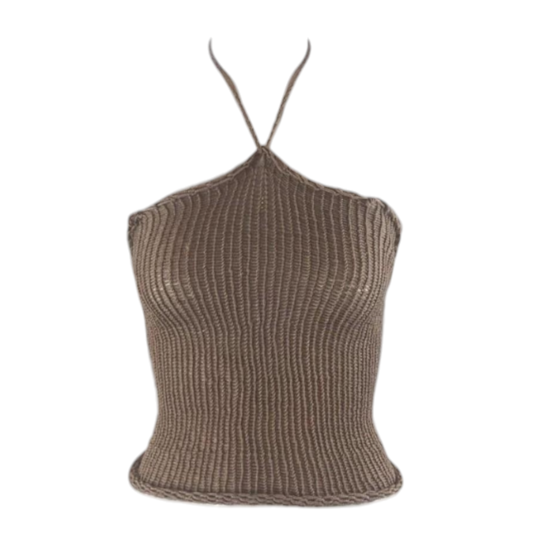Caramel kniit top