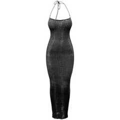 Vintage long maxi knitt lace   dress  below the knee knitt dress