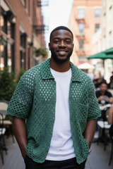 Unisex men and women shirt Hand-crocheted— 100% cotton, 40 hours of artisan craftsmanship made in New York.