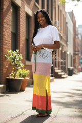 The Amalfi Crochet Maxi Skirt resort wear Hand-crocheted— 100% cotton, 60 hours of artisan craftsmanship made in New York.