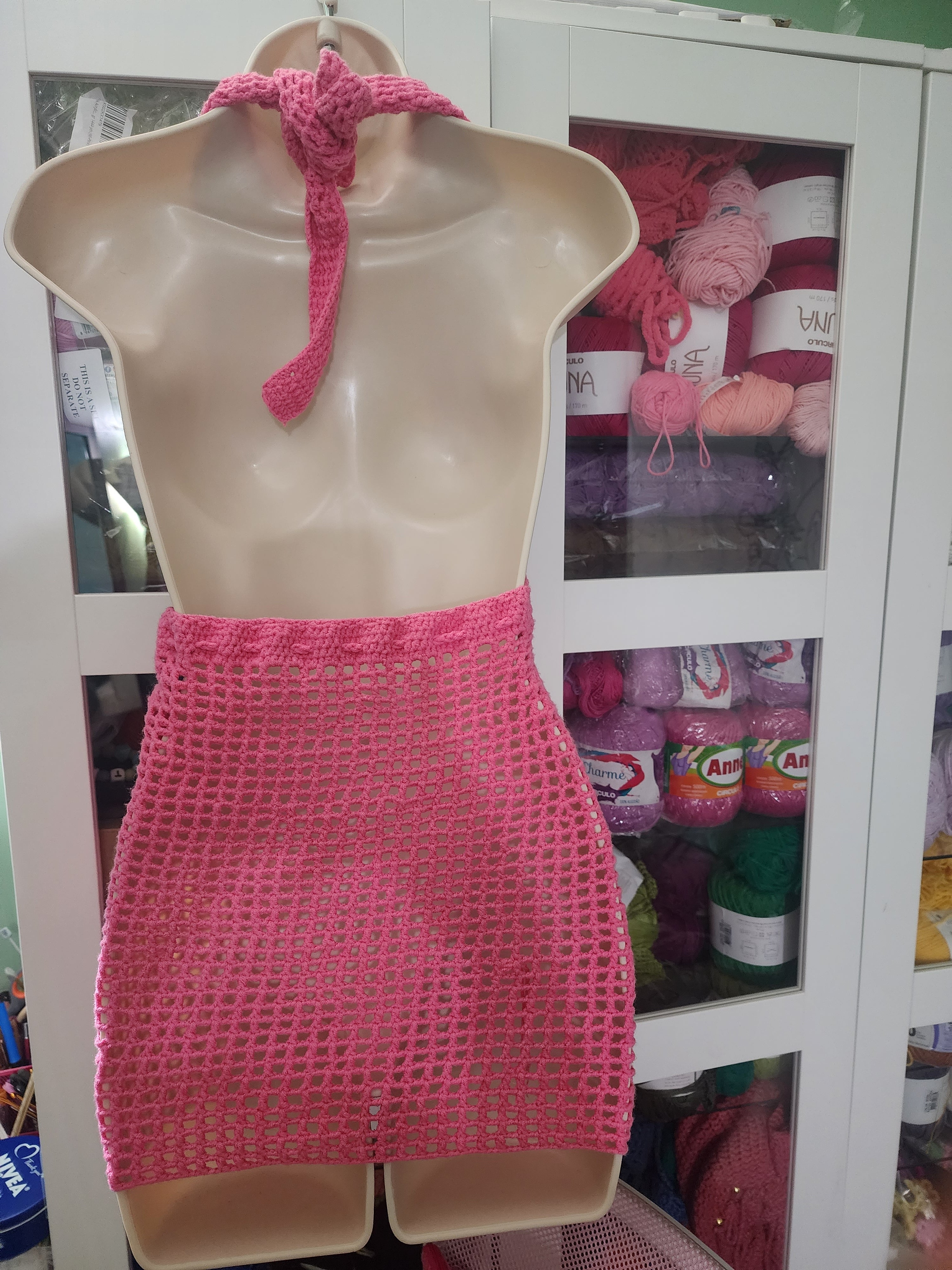 Robe de plage mini au crochet Ruby au-dessus du genou