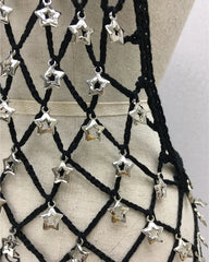 Robe mini en maille crochetée étoile (sur mesure sera réalisée en 1 à 6 semaines)
