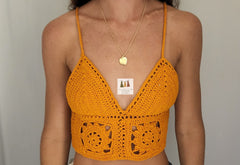 Haut court orange